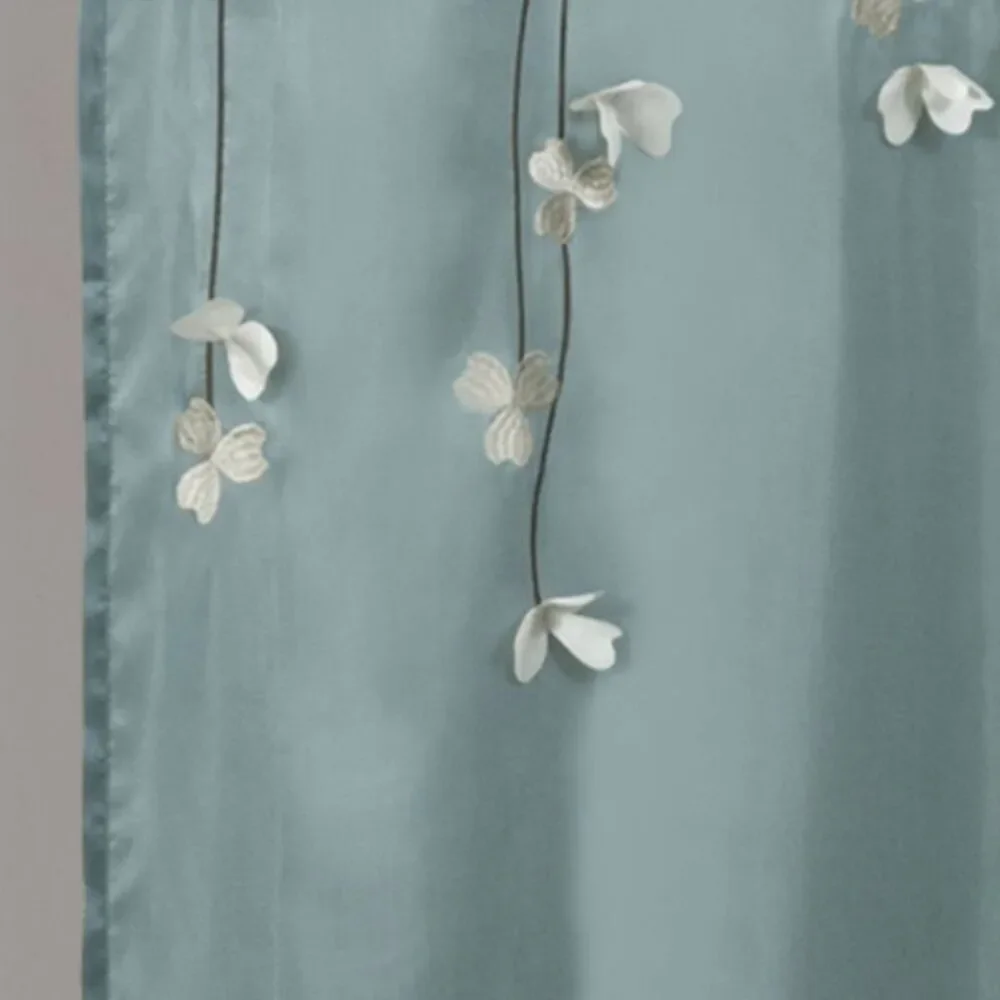 Flower Drops Botanical Shower Curtain - Green - Lush Décor